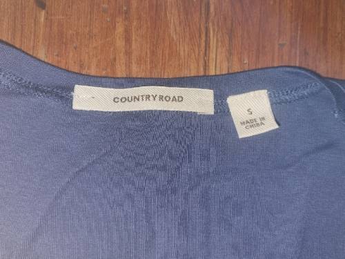 Blue Country Road top - Size S - 100% Cotton