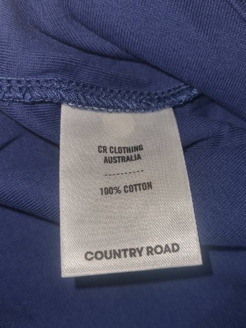 Blue Country Road top - Size S - 100% Cotton