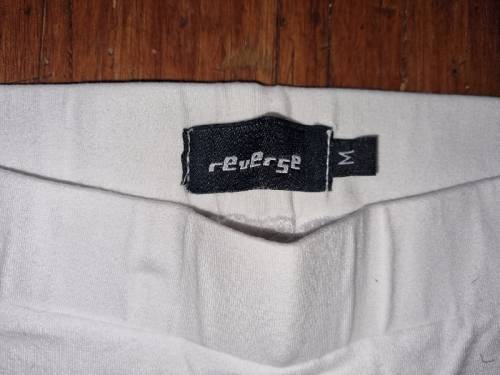 White Leggings with button detail - Reverse - Size M