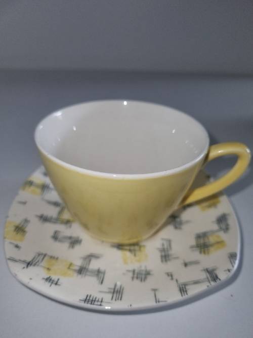 Small Cup and Saucer Duo - Midwinter England - Savanna by Jessie Tait