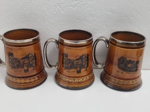 3 x Macmillan & Co Mugs / Tankards / Stein - Made in England - Ridgways England