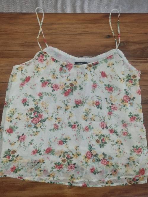 Beautiful Mango Floral Strappy Top - Size M