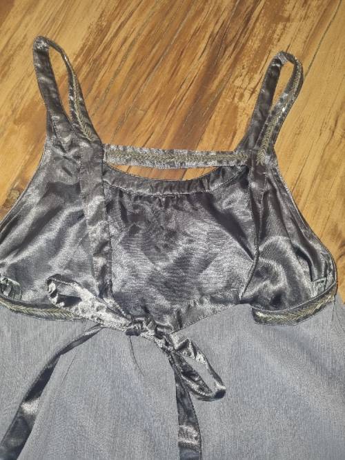Beautiful Seventy Three Grey Top with back detail - Size M