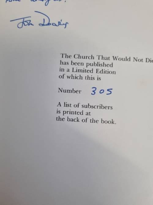 The Church That would not Die - John Dearing - Signed Limited Edition