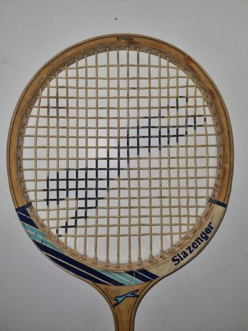 Vintage Wooden Slazenger Squash Racket