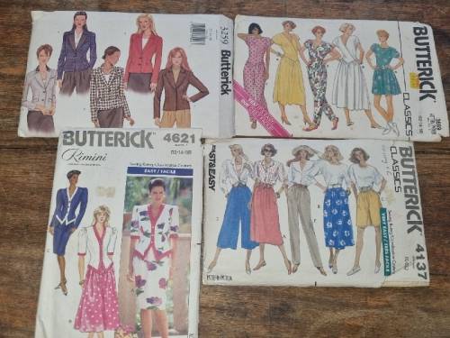 4 x Ladies Butterick Clothing patterns