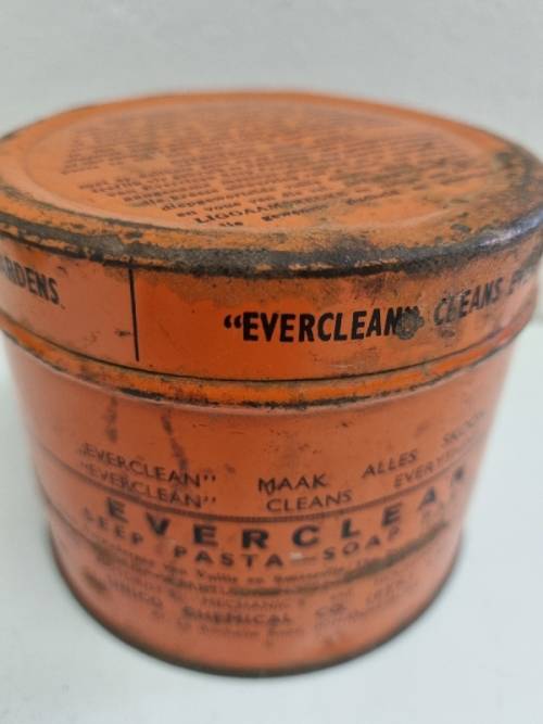Vintage Everclean Seep Pasta / Soap Paste Tin