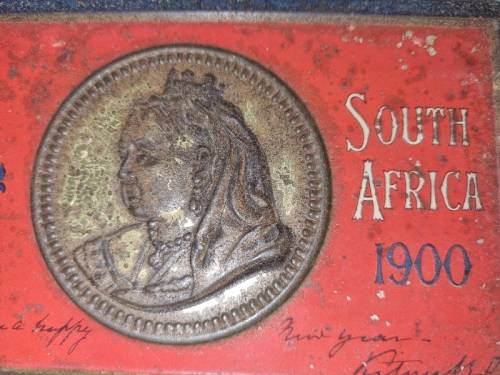 Queen Victoria South Africa 1900 Boer War chocolate tin