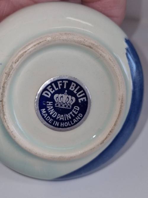 Small Hand painted Delft Blue Item - Made in Holland - Diameter - 8cm