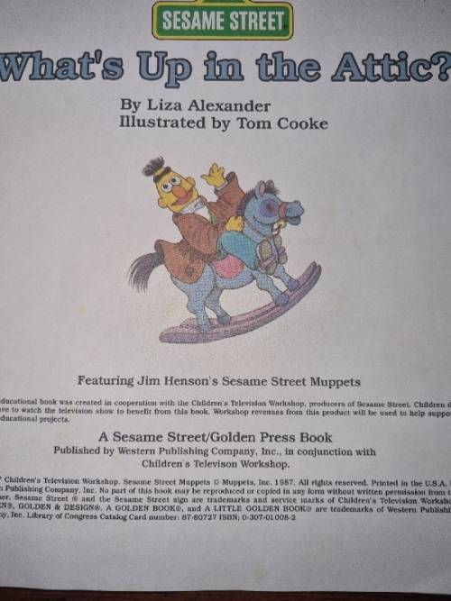 What`s Up in the Attic - Sesame Street - Liza Alexander