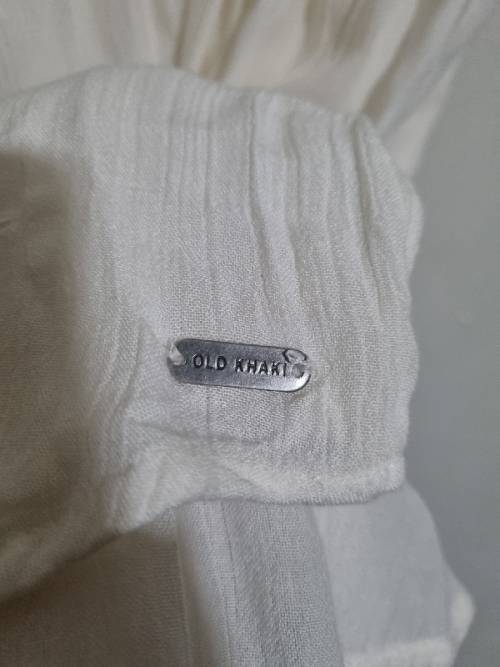 Old Khaki Top with Lace detail - Size 8