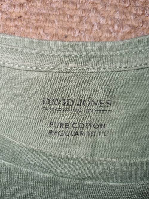 David Jones - Regular Fit T-shirt - Size Large - 100% Cotton