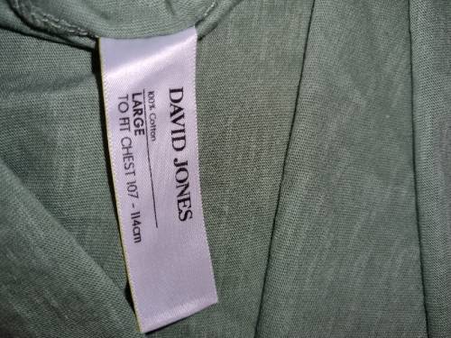 David Jones - Regular Fit T-shirt - Size Large - 100% Cotton