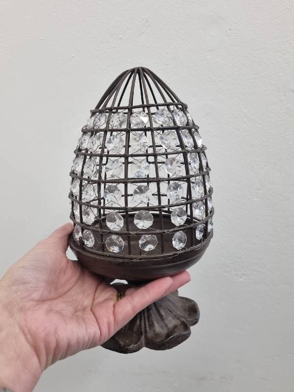2 x Decorative Metal Candle Holders - Heavy, good quality items