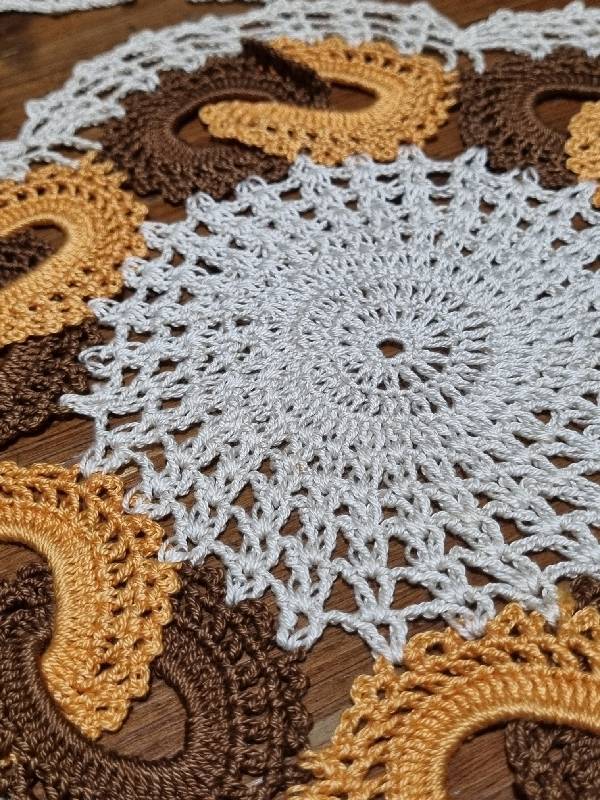 Beautiful handcrafted crochet doilies with intricate detail - Set of 3