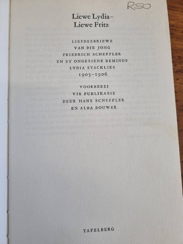 Liewe Lydia - Liewe Fritz - Liefdesbriewe