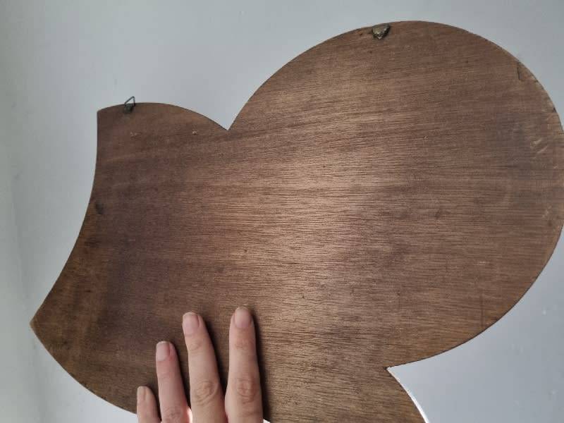 Antique Bevelled Edge Mirror with hanging brushes - See pictures