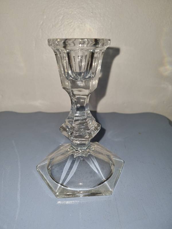 Beautiful Glass candle holder - Height - 12cm