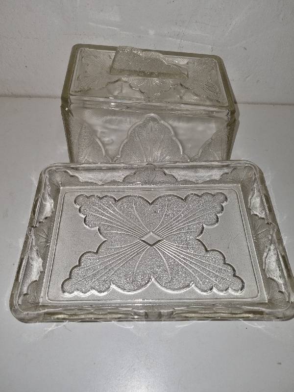 Vintage Glass Cheese dish - Heavy good quality glass