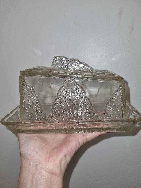 Vintage Glass Cheese dish - Heavy good quality glass