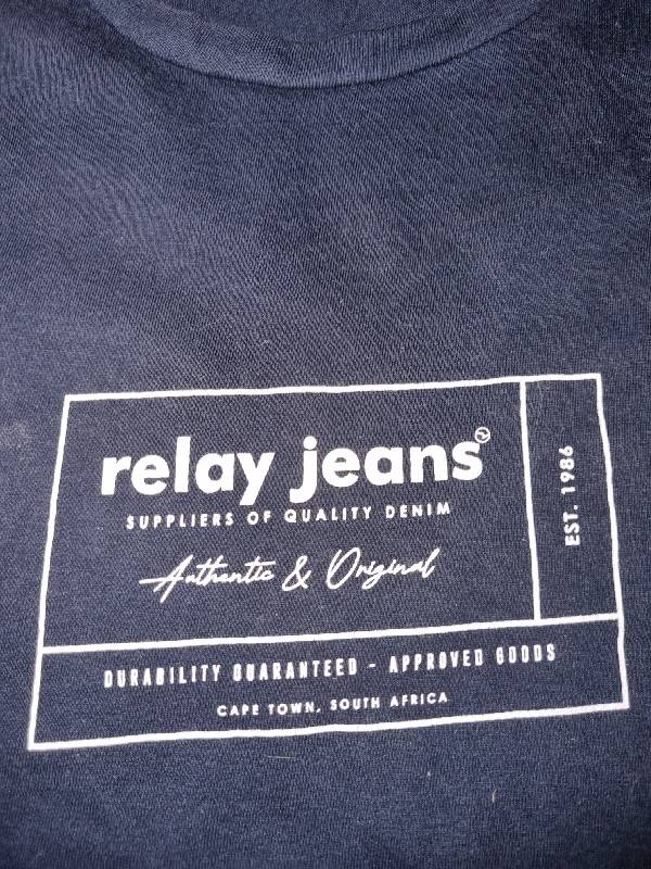 Navy Relay Jeans T-shirt - Size M