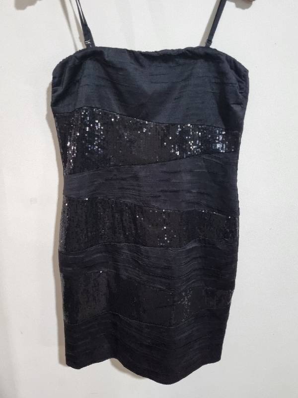 Beautiful Black Cocktail Dress with beaded detail - Size 14