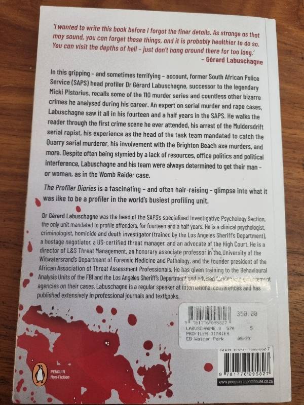 The Profiler Diaries - Gerard Labuschagne