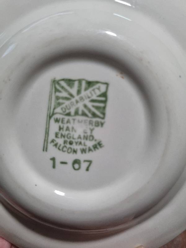 Weatherby Hanley England Royal Falcon Ware Ashtray with Horse detail