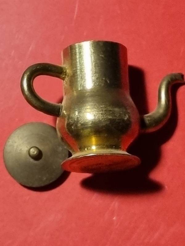 Handcrafted Brass Temptations - Solid Brass Miniature Coffee Pot with lid