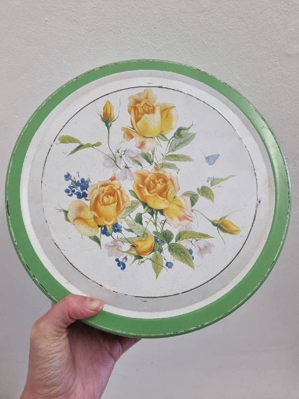 Vintage Goodhope Ware Floral Tin with removable bottom