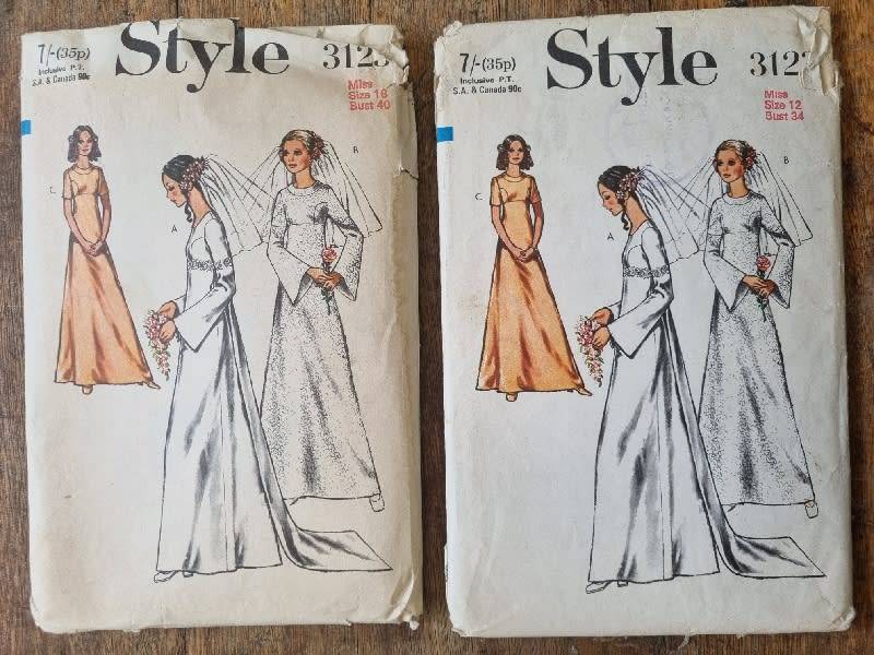 2 x Wedding Dress Patterns - Size 12 and Size 18
