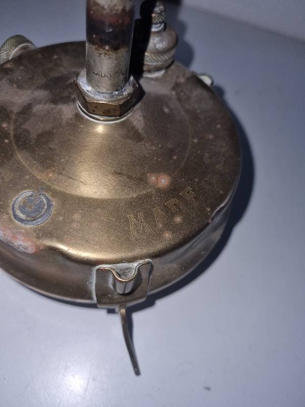 Optimus No. 96 brass stove - Made in Sweden - Missing parts - Selling as is for parts or restoration