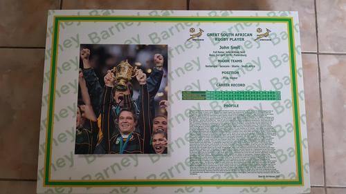 ** JOHN SMIT signed stats ** RUGBY legend