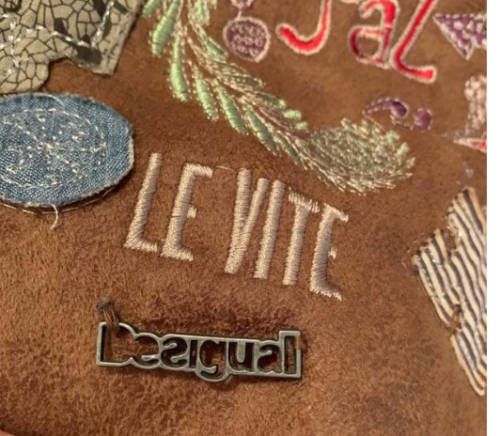 Desigual Brown Faux Suede Kiss and Dream Jacket