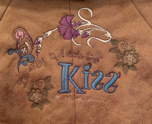 Desigual Brown Faux Suede Kiss and Dream Jacket