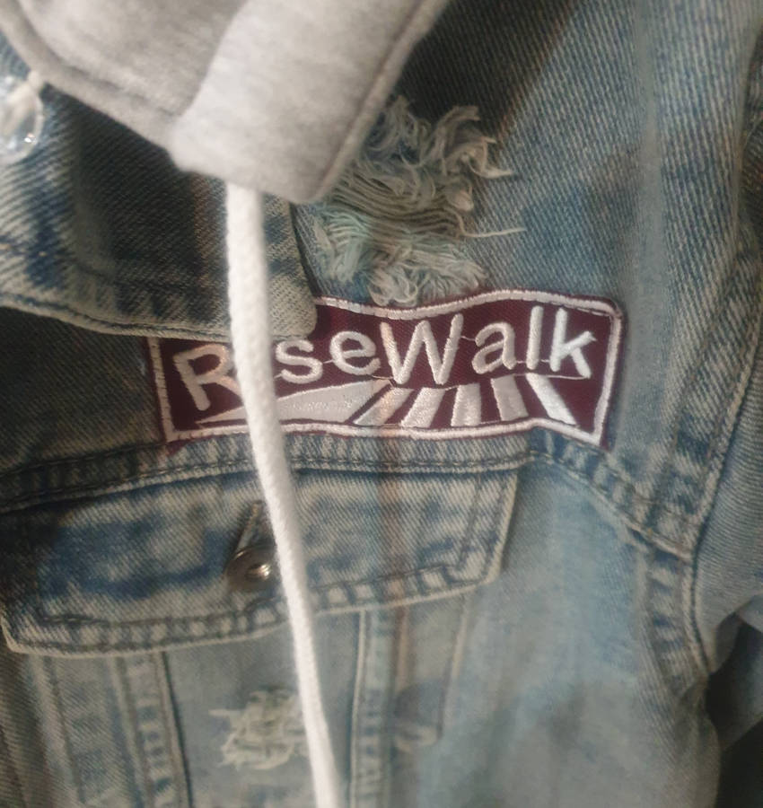 An Amazing designer denim jacket with detachable hood.