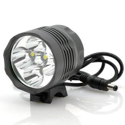 5x Cree XM-L T6 LED Bicycle Light "Pedal-Beam" - 4000 Lumens, 5 Modes, Water Resistant, Helmet Strap