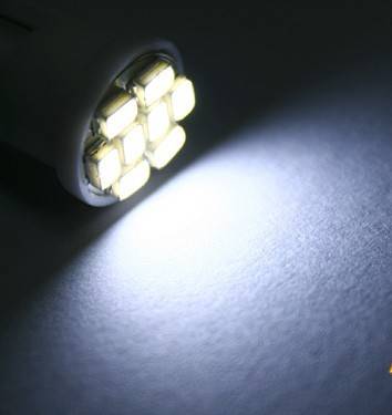 2 PCS T10 WEDGE BULBS SMD SMT 8 LED HID WHITE