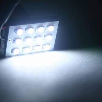 BA9S T10 BULBS SMD 12 LED LARGE (COOL WHITE) CAR DOME