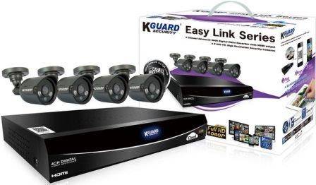 KGuard 4 Channel Easy Link Series 4 Cameras Combo Kit