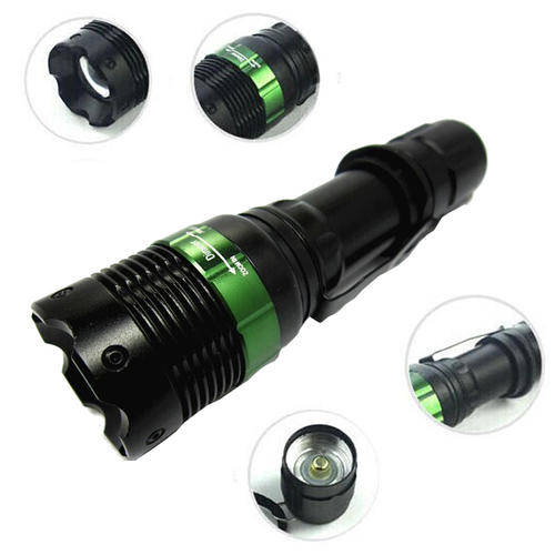 Super Bright Focusable Aluminum Rechargeable 18650 AAA CREE R2 Zoom FlashlightSuper Bright Focusable