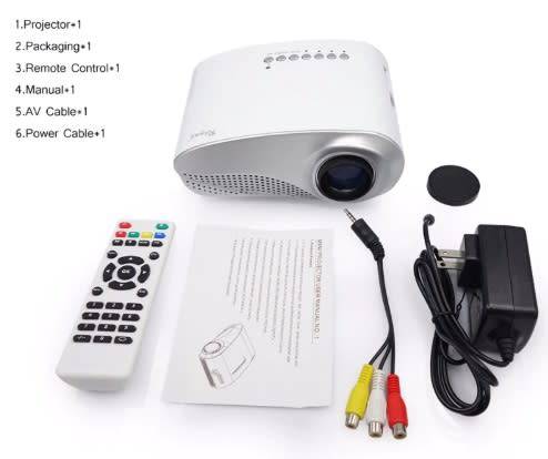 Mini LED Projector Home Theater USB/VGA/HDMI