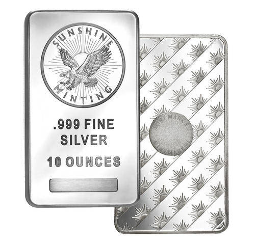 **** 10oz Silver Sunshine Mint Bullion Bar ****