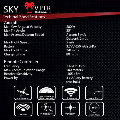 Sky Viper Quadcopter with WIFI Camera