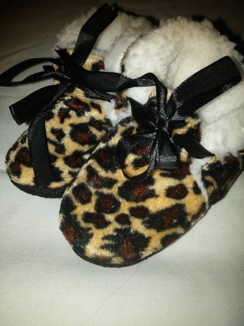 Baby Booties - Leopard Print