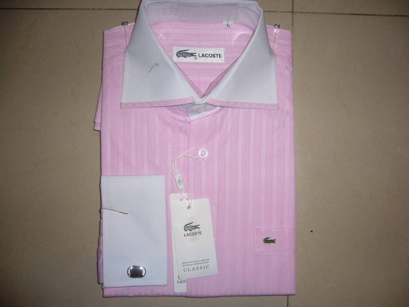 LACOSTE - PINK - SIZE LARGE - MENS FORMAL SHIRT - NEW -