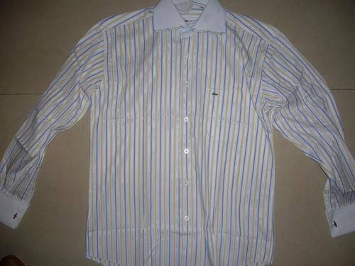 LACOSTE - FORMAL YELLOW STRIPE - SIZE MEDIUM - NEW -