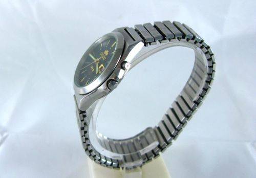 Rare Original Automatic Orient Luxury Wrist Watch Triple Star Day & Date, Black Dial.