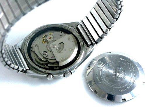 Rare Original Automatic Orient Luxury Wrist Watch Triple Star Day & Date, Black Dial.