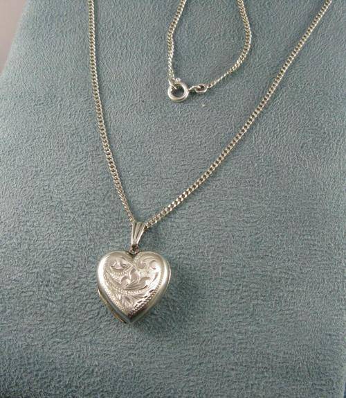 Hallmark English Silver Locket with silver chain